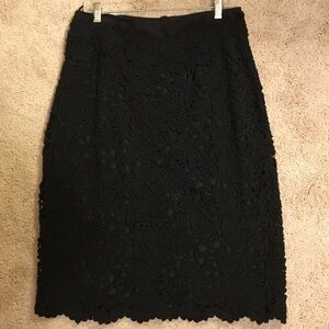 Elie Tahari Black Lace Skirt